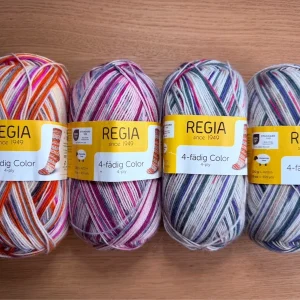 Regia 4-fädig Color — set 4 gomitoli